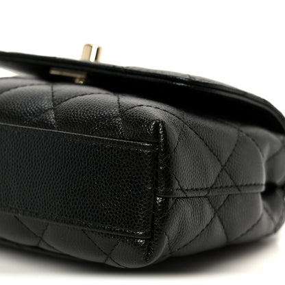 Chanel Caviar Quilted Coco Handle Clutch With Chain Black 11 of 12