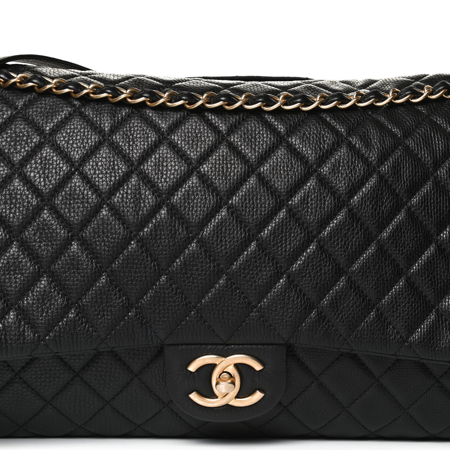 Chanel Calfskin Quilted XXL Travel Flap Bag Black 10 of 10