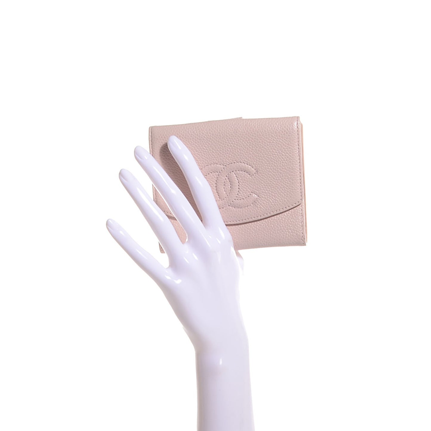 Caviar Compact Timeless CC Wallet Light Pink