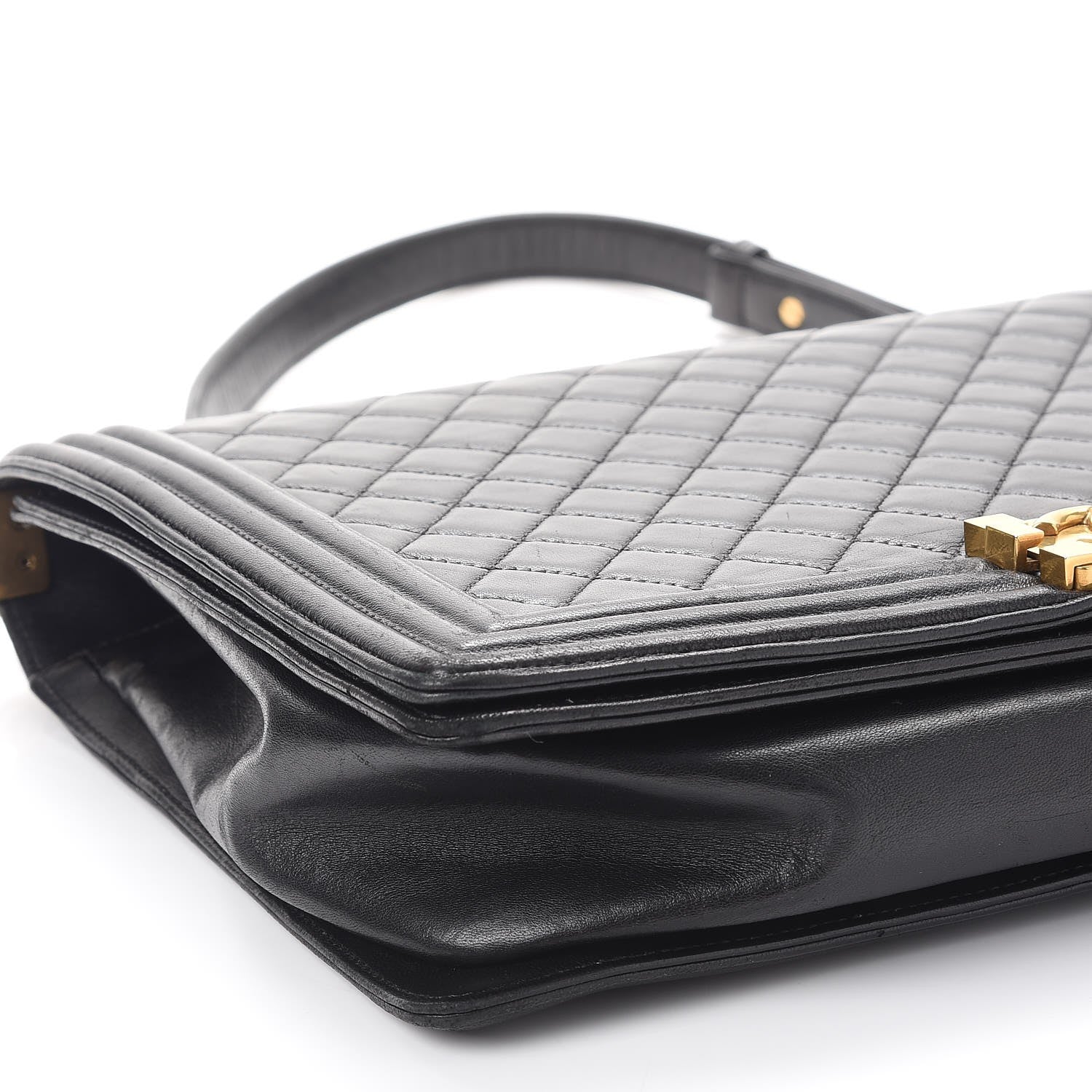 Chanel Lambskin Quilted Large Boy Flap Black 9 of 14