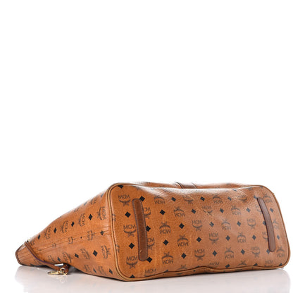 MCM Visetos Liz Reversible Shopper Tote Cognac 5 of 26