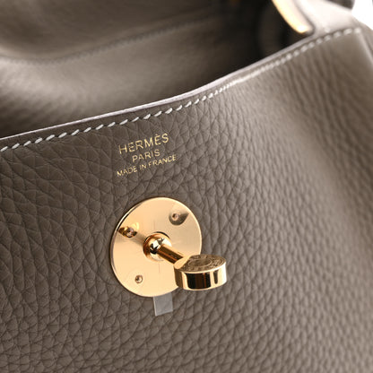 Hermes Taurillon Clemence Lindy 26 Etoupe 6 of 10