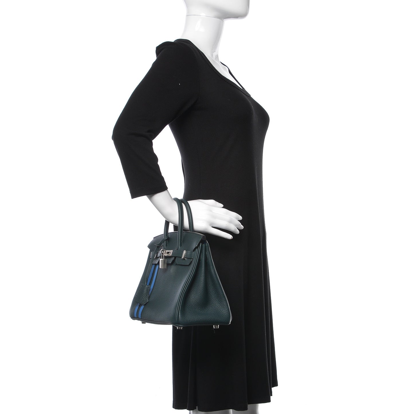 Togo Swift Officier Birkin 25 Vert Cypress Bleu Zellige
