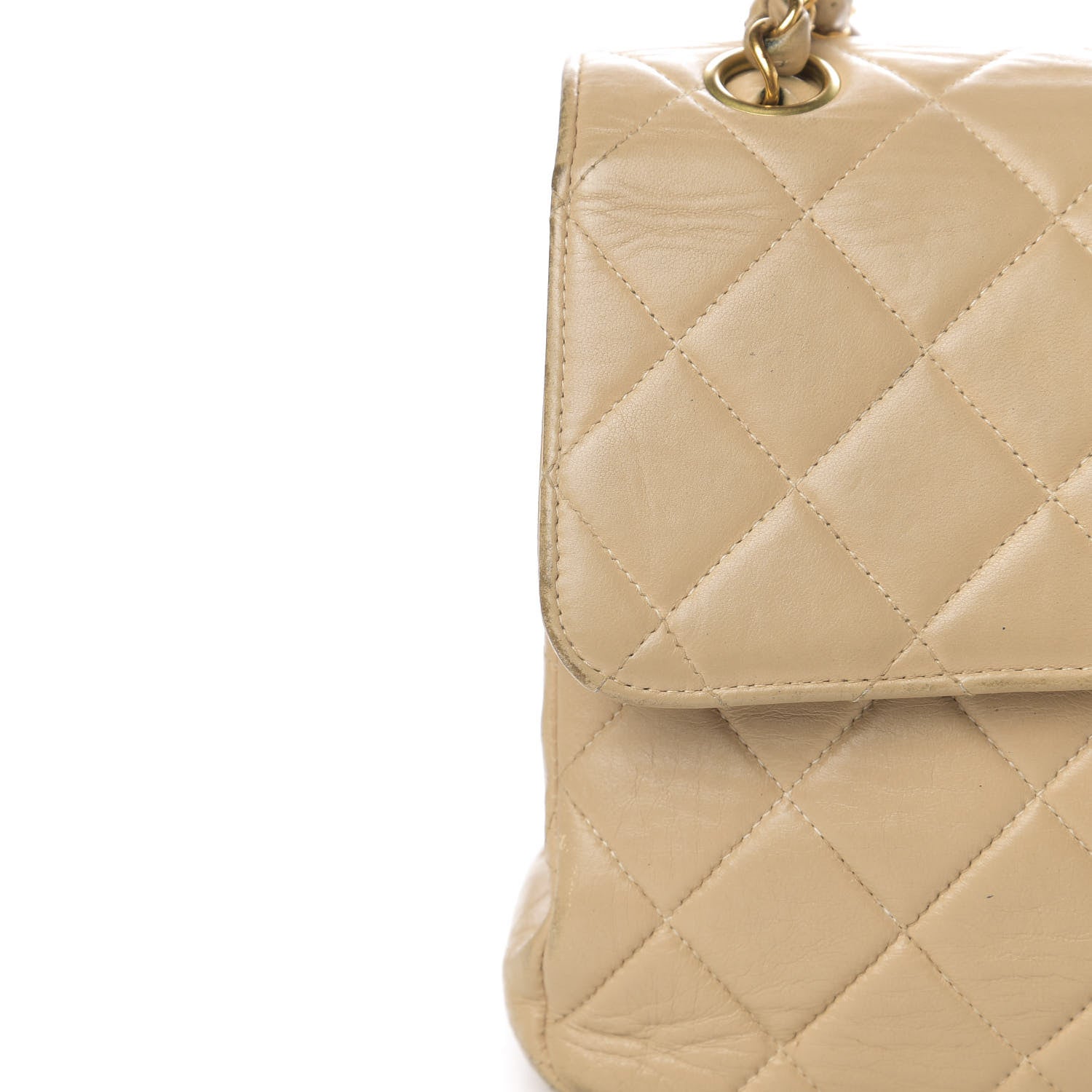 Chanel Lambskin Quilted Medium Double Sided Flap Beige 18 of 26