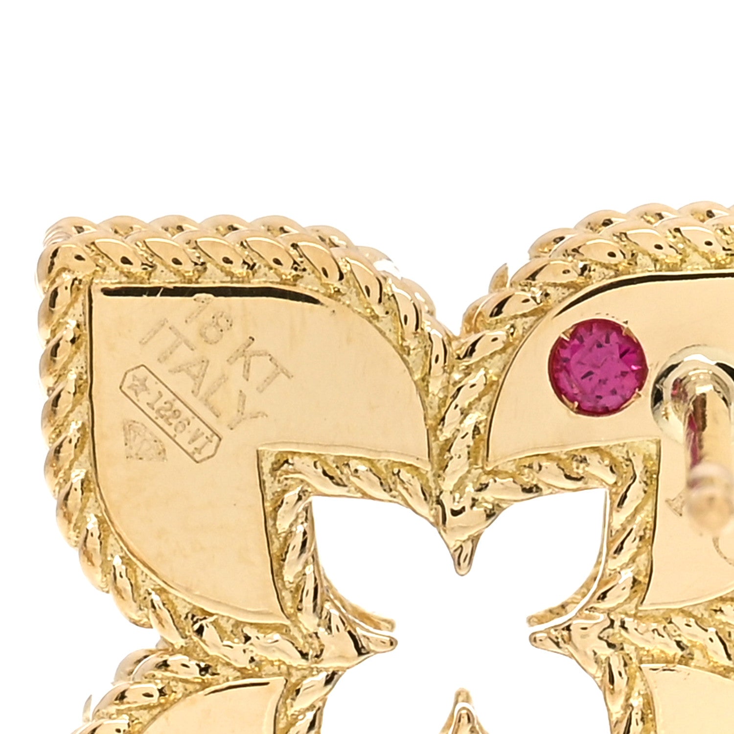 Roberto Coin 18K Yellow Gold Diamond Venetian Princess Open Flower Stud Earrings 4 of 4