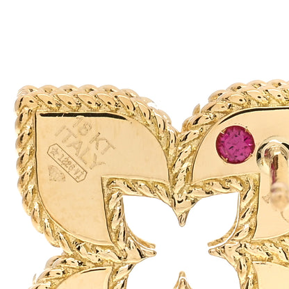 Roberto Coin 18K Yellow Gold Diamond Venetian Princess Open Flower Stud Earrings 4 of 4