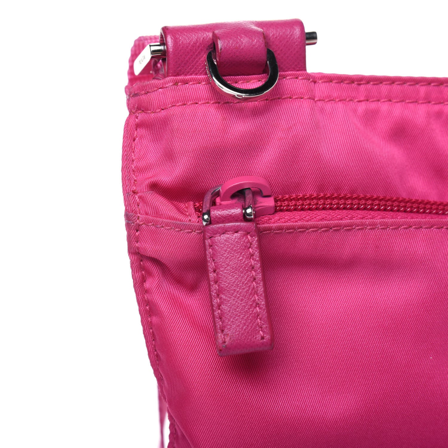 Prada Nylon Vela Flat Messenger Bag Fuxia 12 of 18