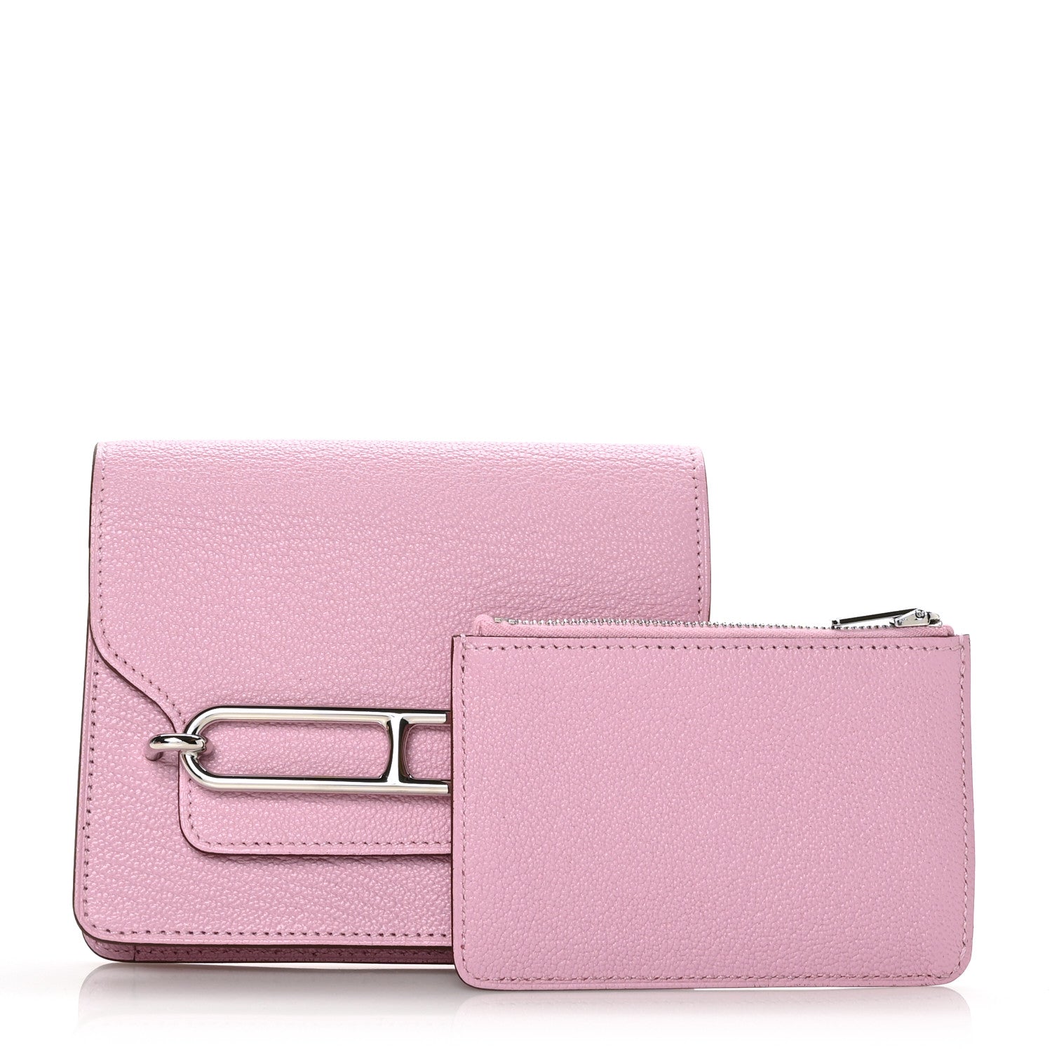 Hermes Chevre Mysore Roulis Slim Wallet Mauve Sylvestre 3 of 9