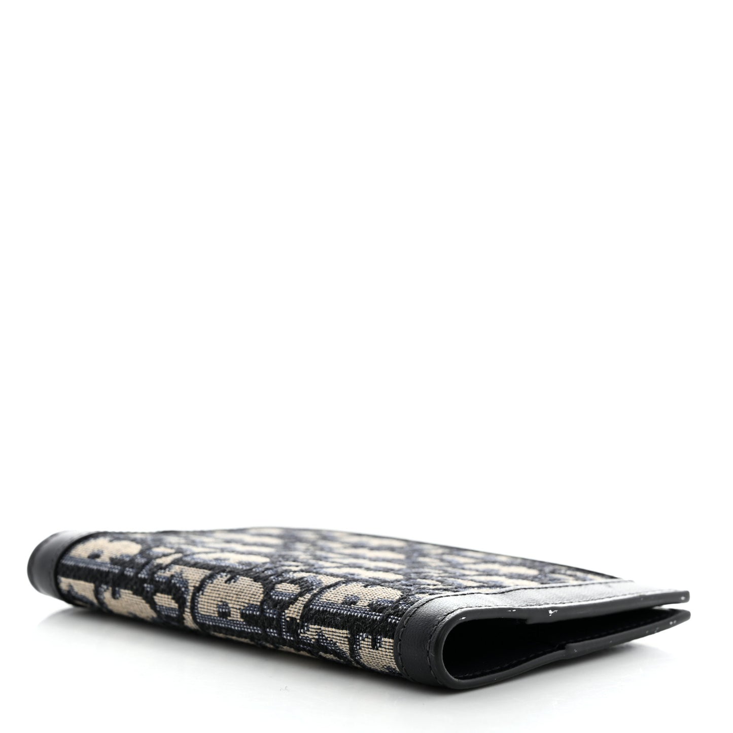 Calfskin Oblique Passport Holder Blue