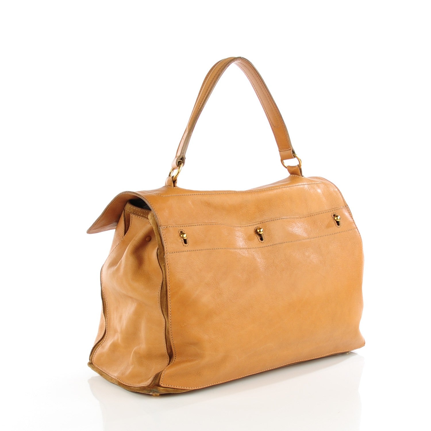 Saint Laurent Calfskin Suede Large Muse Two Camel 3 of 9