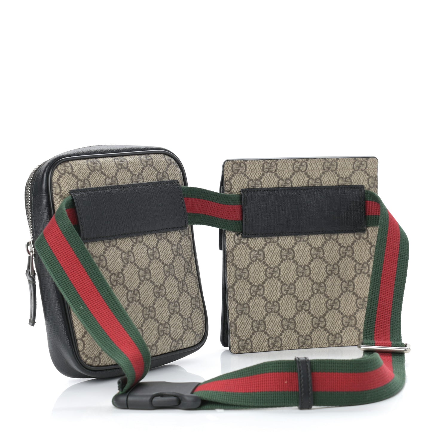 GG Supreme Monogram Web Belt Bag Black