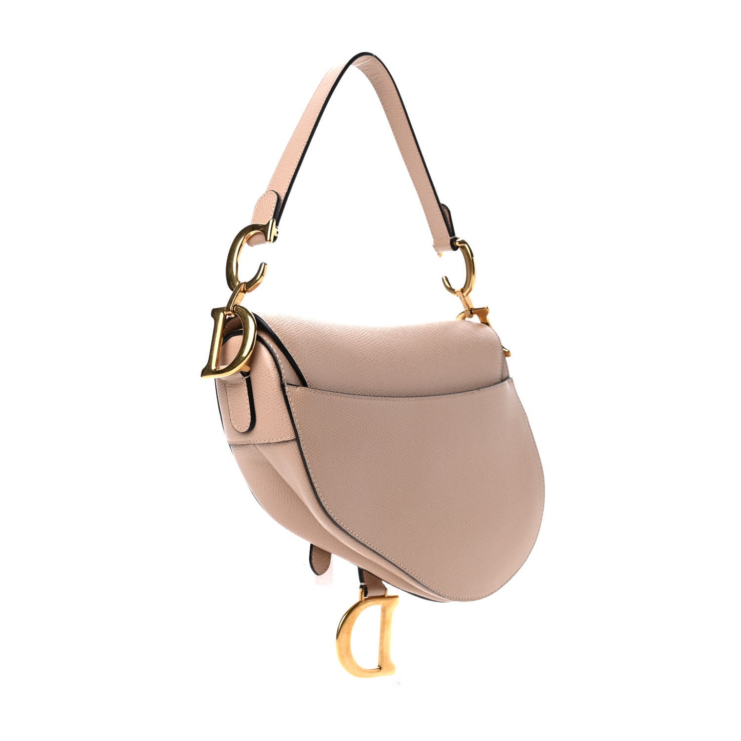 Calfskin Mini Saddle Bag Taupe