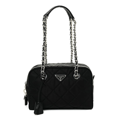 Prada Nylon Tessuto Impuntu Quilted Shoulder Bag Black 1 of 9