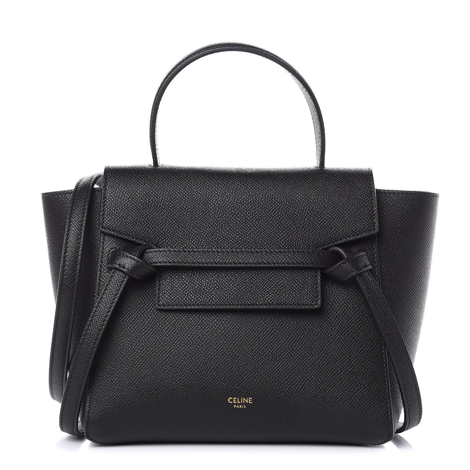 Celine Grained Calfskin Nano Belt Bag Black 1 of 9