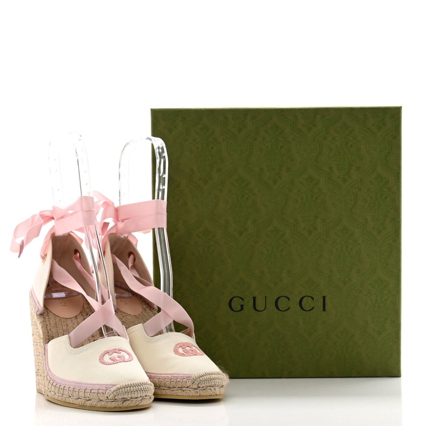 Canvas Grossgrain Embroidered Judit Ankle Wrap Platform 35/120mm Espadrille Wedges 37.5 White Shell