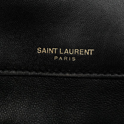 Saint Laurent Patent Matelasse Monogram Large Vicky Chain Bag Black 6 of 11