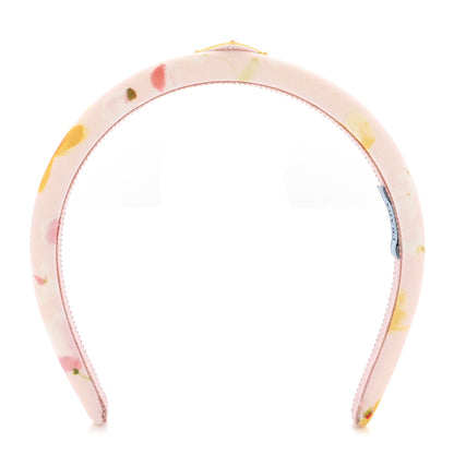 Prada Tessuto Bouquet Triangle Logo Thin Headband Alabastro 1 of 7