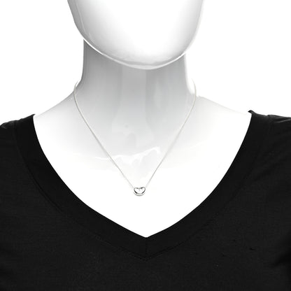 Tiffany Sterling Silver 11mm Elsa Peretti Bean Pendant Necklace 2 of 5
