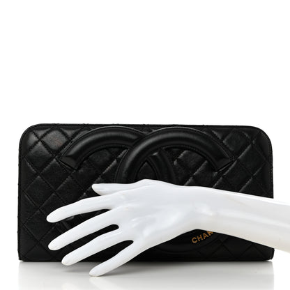 Chanel Lambskin Quilted Coco Midnight Clutch Black 2 of 7