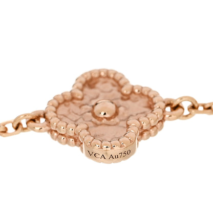 Van Cleef & Arpels 18K Rose Gold 6 Motifs Sweet Alhambra Bracelet 4 of 5
