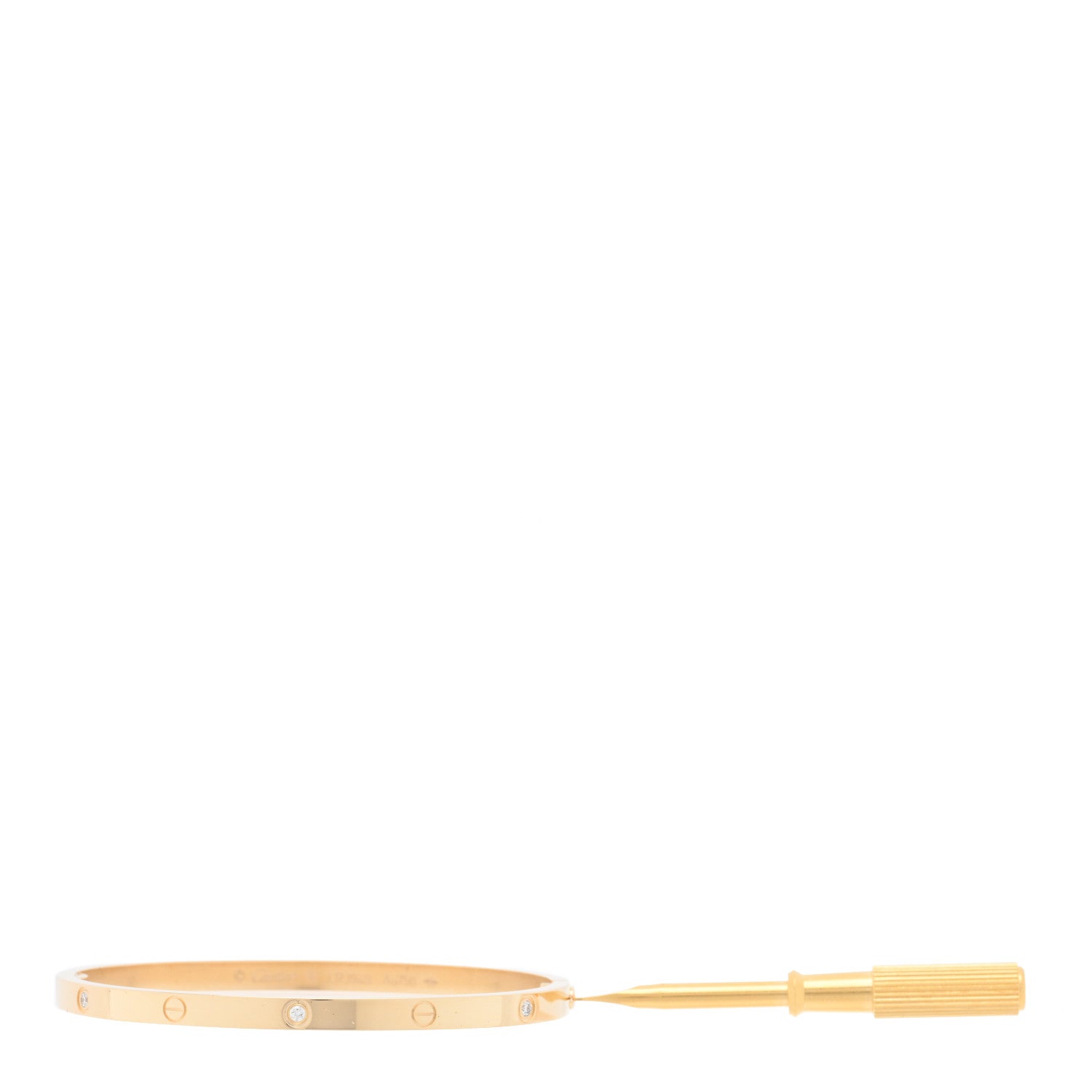Cartier 18K Yellow Gold 6 Diamond Small LOVE Bracelet 16 4 of 5