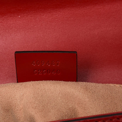 Gucci Guccissima Small Padlock Shoulder Bag Hibiscus Red 7 of 7