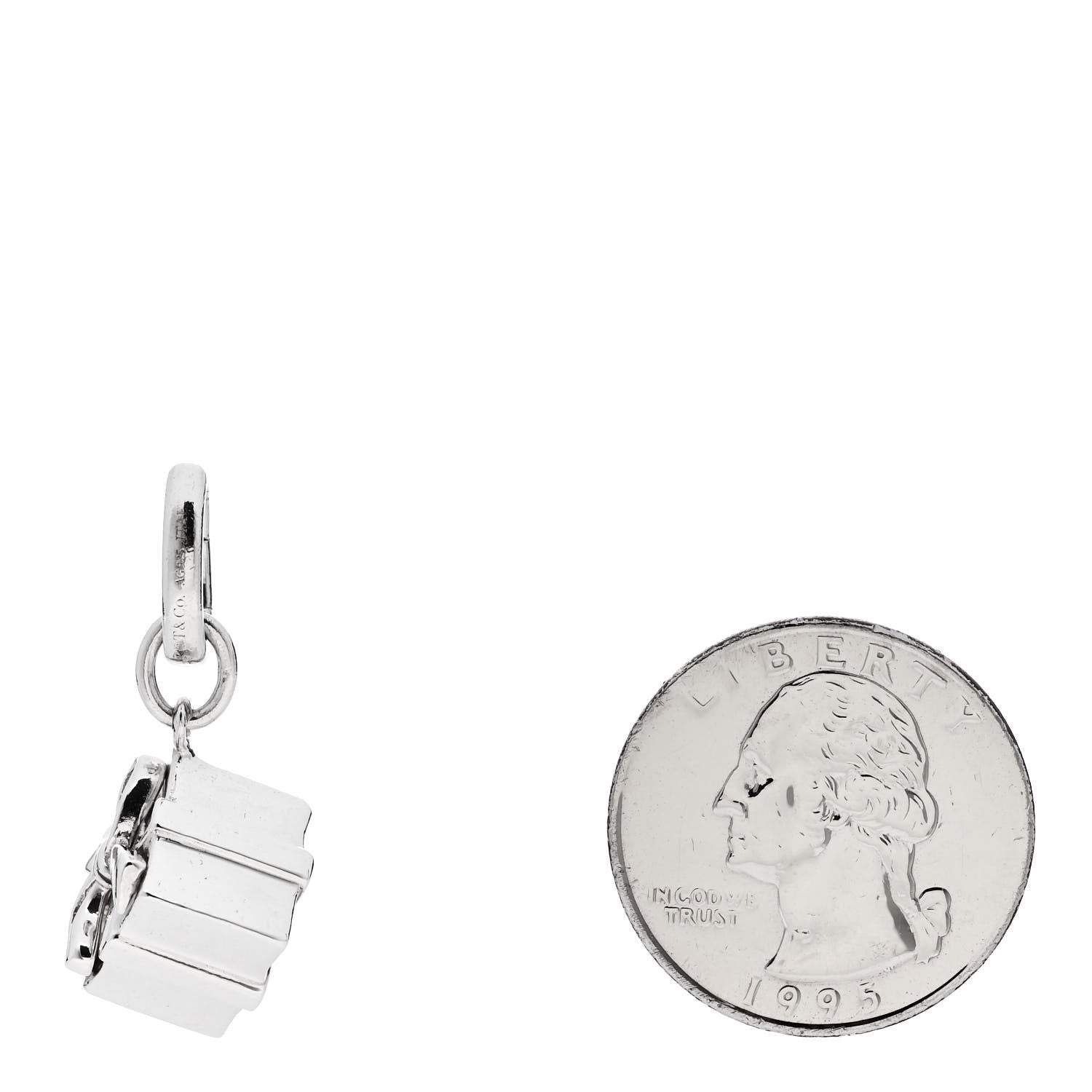 Tiffany Sterling Silver Box Charm Pendant 2 of 6