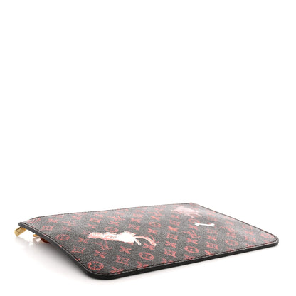 Louis Vuitton Catogram Neverfull MM GM Pochette Marron 4 of 10
