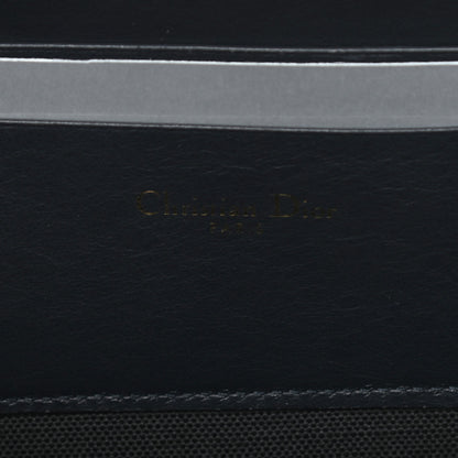 Christian Dior Oblique 30 Montaigne Top Handle Box Bag Blue 5 of 12