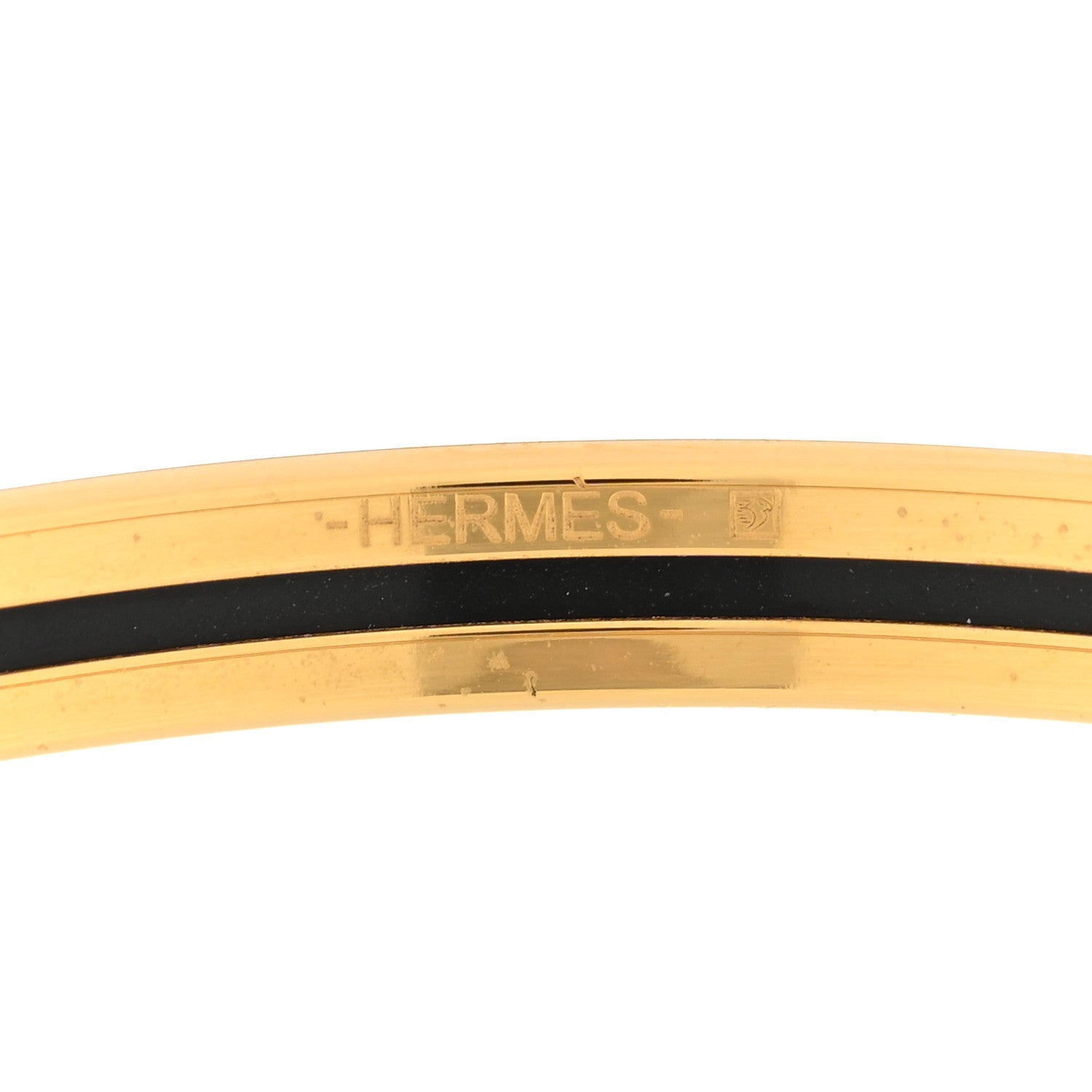 Hermes Enamel Printed Reaction En Chaines Extra Narrow Bracelet 65 White 4 of 5