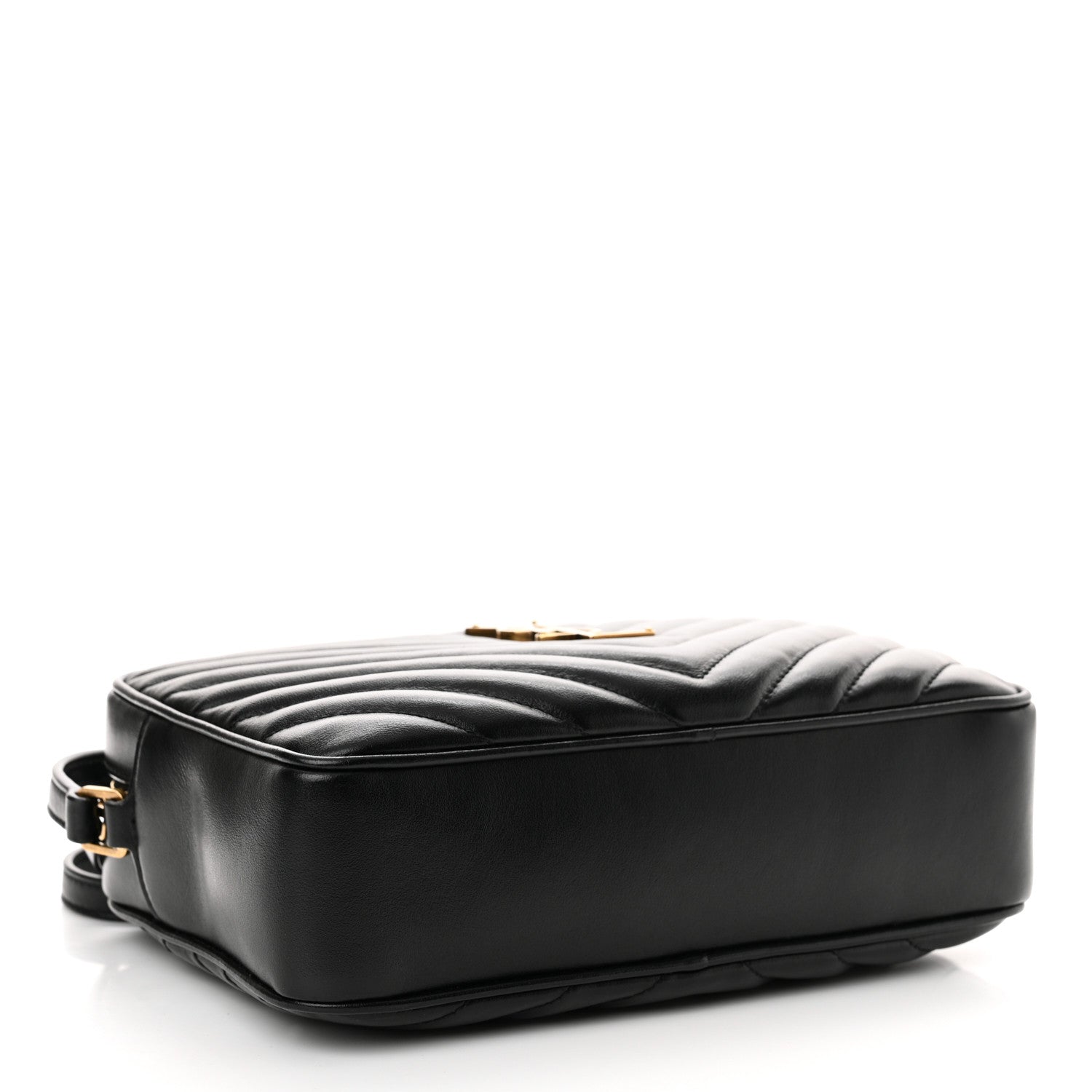 Saint Laurent Calfskin Matelasse Monogram Lou Camera Bag Black 4 of 13