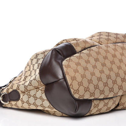 Gucci Monogram Large Sukey Top Handle Bag Beige Dark Brown 6 of 10