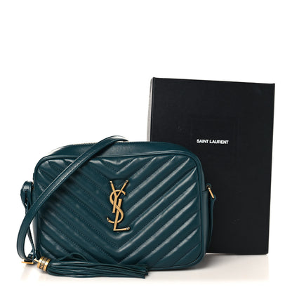 Saint Laurent Calfskin Matelasse Monogram Lou Camera Bag Sea Turquoise 11 of 11