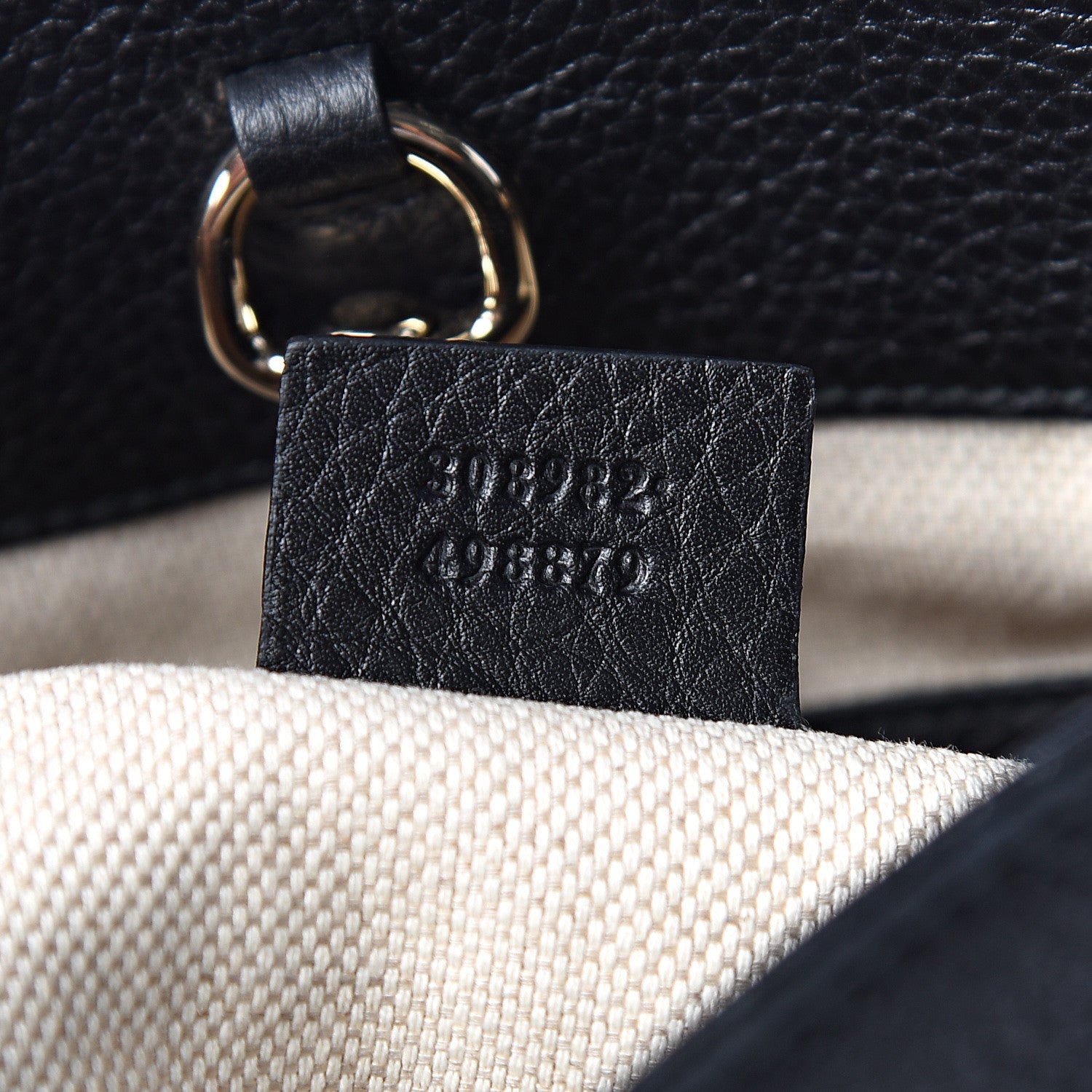 Gucci Pebbled Calfskin Medium Soho Chain Shoulder Bag Black 6 of 9