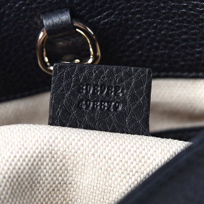 Gucci Pebbled Calfskin Medium Soho Chain Shoulder Bag Black 6 of 9