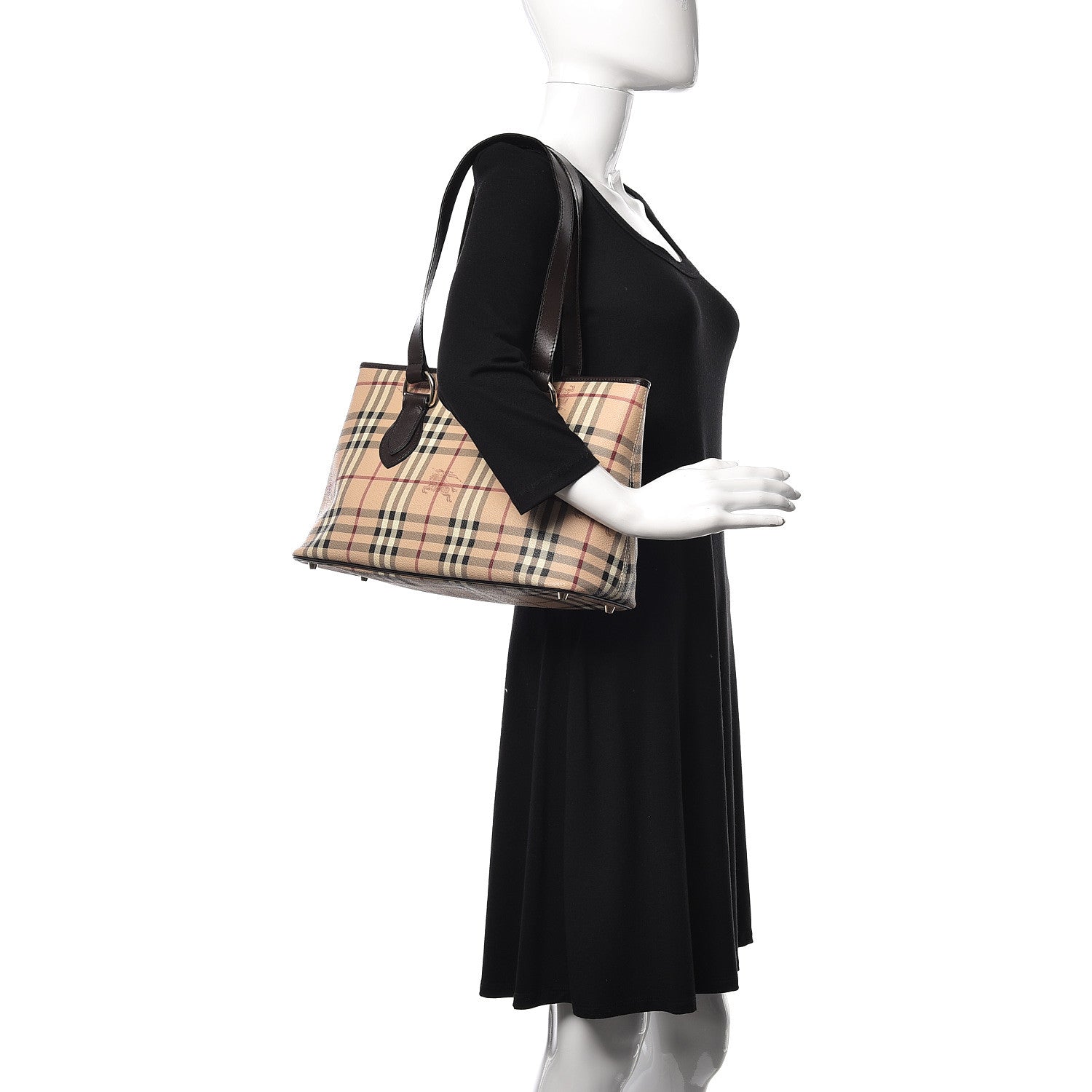 Burberry Haymarket Check Medium Regent Tote Chocolate 2 of 12