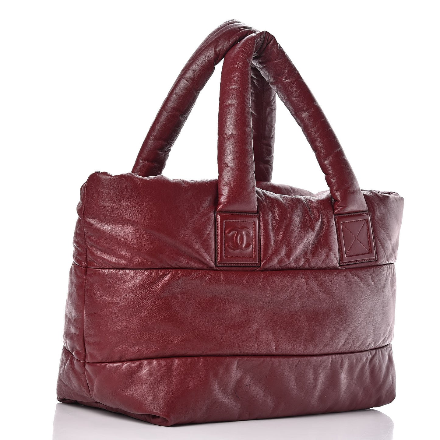 Lambskin Quilted Medium Coco Cocoon Reversible Tote Black