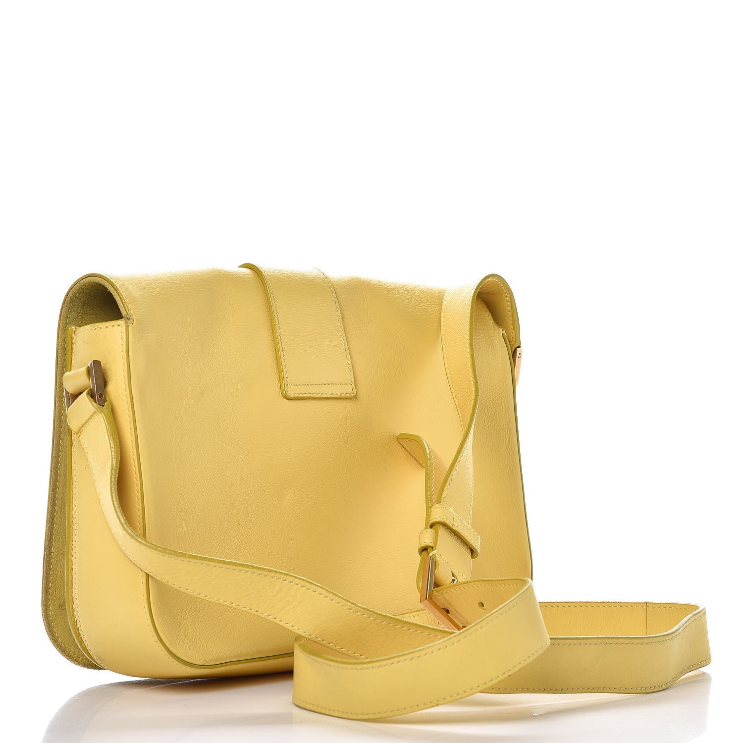 Saint Laurent Calfskin Classic Y Satchel Yellow 3 of 15
