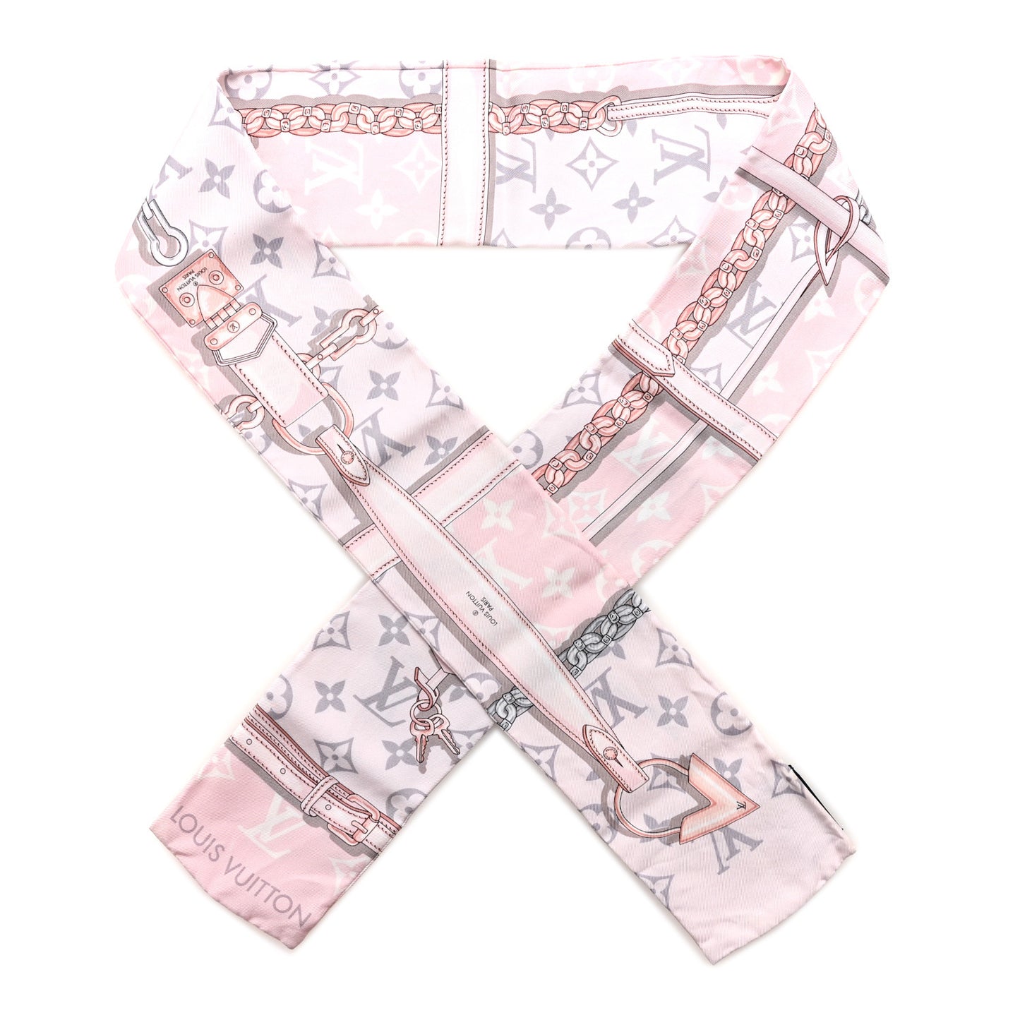 Silk Monogram Confidential Bandeau Light Pink