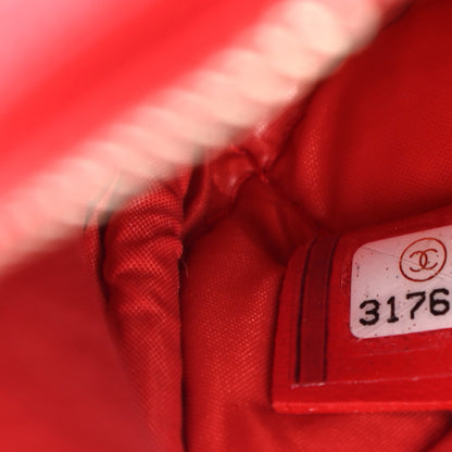 Chanel Caviar Quilted Small Curvy Pouch Cosmetic Case Red 7 of 7