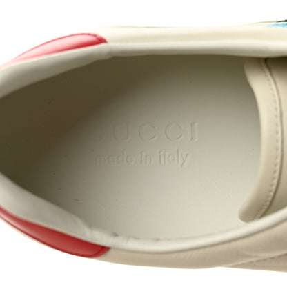 Gucci X FREYA HARTAS Calfskin Miro Soft Web Mythical Creature Embroidered Mens Ace Sneakers 8 New Mystic White 8 of 10