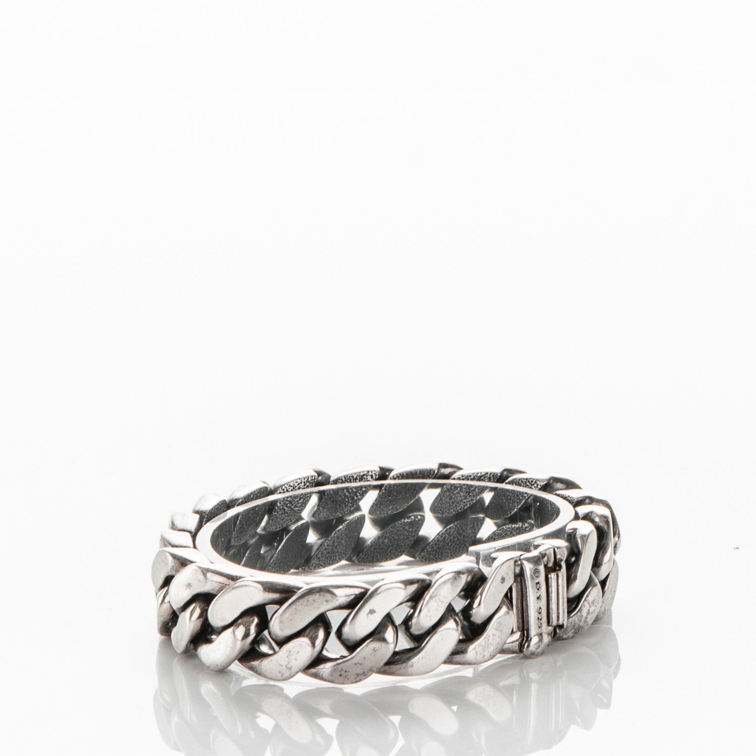 David Yurman Sterling Silver 15mm Curb Chain Bracelet 3 of 6