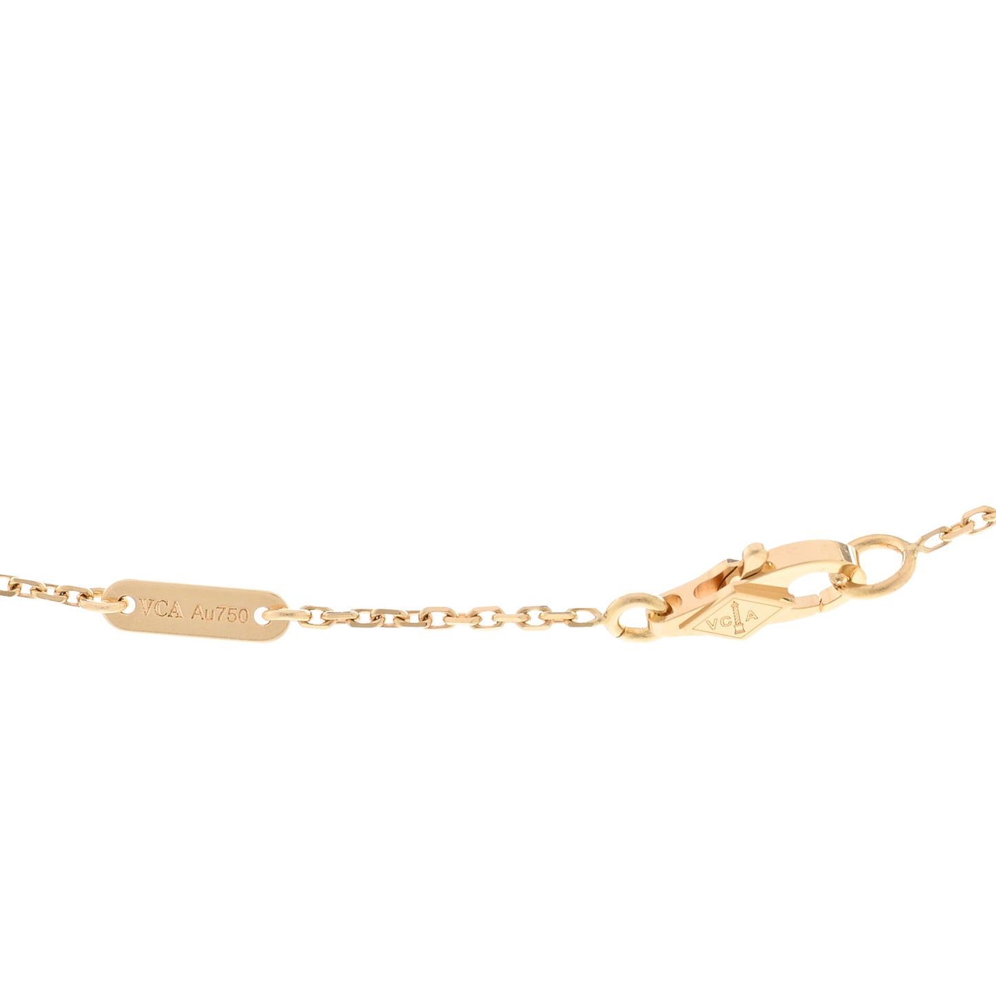 18K Yellow Gold Mother of Pearl Sweet Alhambra Pendant Necklace