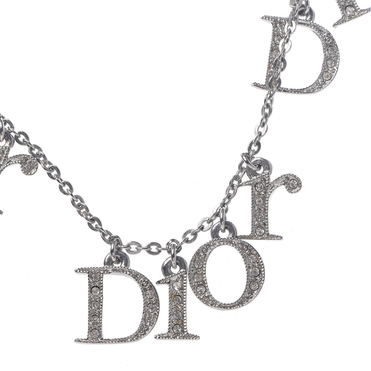 Metal Logo Necklace Silver