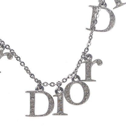 Christian Dior Metal Logo Necklace Silver 6 of 10