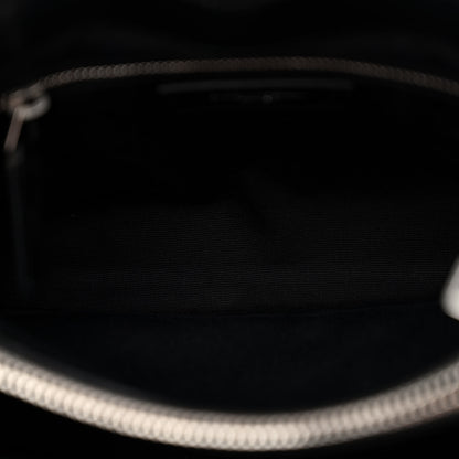 Saint Laurent Calfskin Y Quilted Monogram Small Loulou Shopper Black 6 of 11