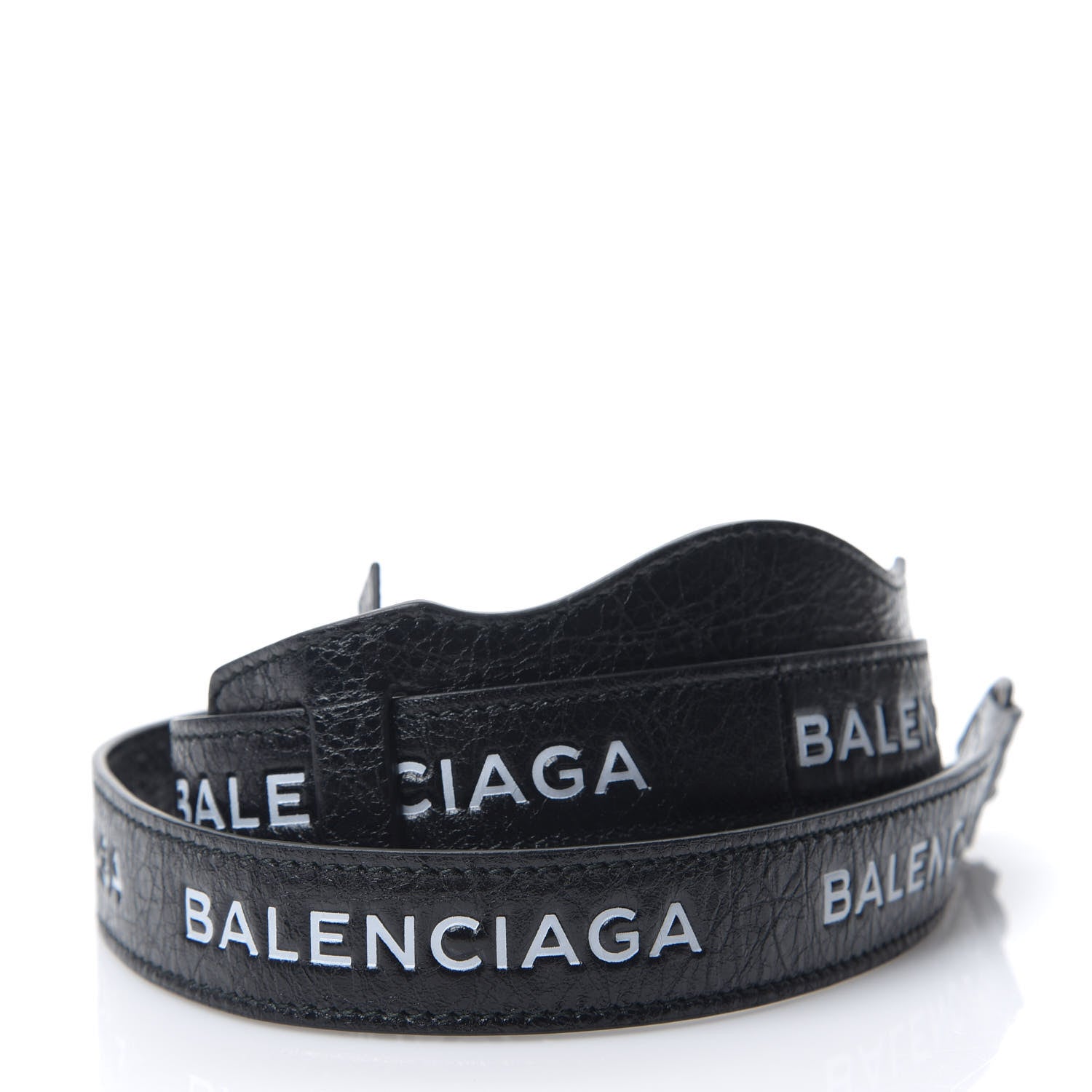 Balenciaga Agneau Classic Hardware Logo Shoulder Strap Black 2 of 4