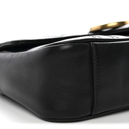 Gucci Calfskin Matelasse Mini GG Marmont Shoulder Bag Black 9 of 15