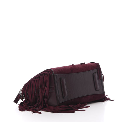 Givenchy Calfskin Suede Small Fringe Antigona Burgundy 5 of 13
