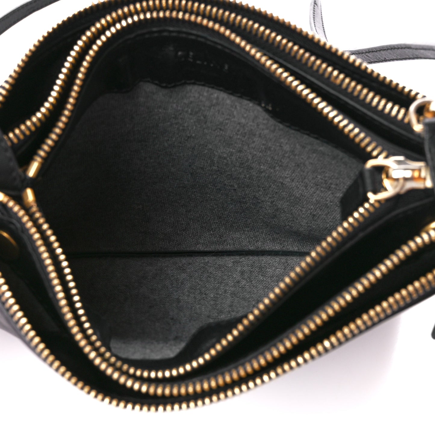 Lambskin Small Trio Crossbody Bag Black